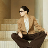 Famecoco Wool-Blend Tailored Blazer