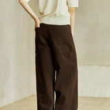 Famecoco Relaxed Wide‑Leg Cotton Jeans