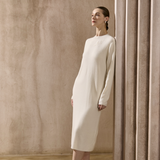 Famecoco Wool-Blend  H-Line Dress