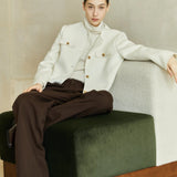 Famecoco Signature 100% Wool Cropped Jacket