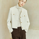 Famecoco Signature 100% Wool Cropped Jacket