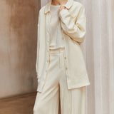 Famecoco Oversized Lyocell Wool Shirt Jacket