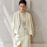 Famecoco 100% Cotton Chic Short Jacket