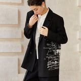 Famecoco Signature Embroidered Black Blazer
