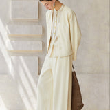 Famecoco 100% Cotton Chic Short Jacket