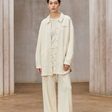 Famecoco Oversized Lyocell Wool Shirt Jacket