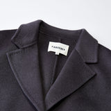 Famecoco 100% Merino Wool Tailored A-Line Belted Coat