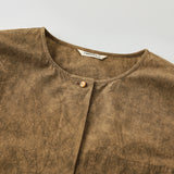 Famecoco Unique Artisan Ice-Pattern Cotton Shirt
