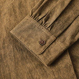 Famecoco Unique Artisan Ice-Pattern Cotton Shirt