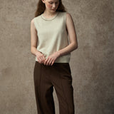 Famecoco Classic Wool Blend Sleeveless Top