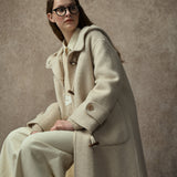 Famecoco Classic Texture Hooded Duffle Coat