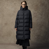 Famecoco Stylish Long Hooded Down Puffer Coat