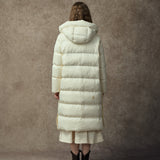 Famecoco Stylish Long Hooded Down Puffer Coat