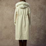 Famecoco Stylish Long Parka Coat with Detachable Fur Hood