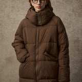 Famecoco Ultra Long Hooded Down Puffer Coat