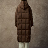 Famecoco Ultra Long Hooded Down Puffer Coat