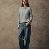 Famecoco High-Waisted Wide-Leg Relaxed Fit Jeans
