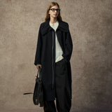 Famecoco Convertible Collar Wool-Cashmere Coat
