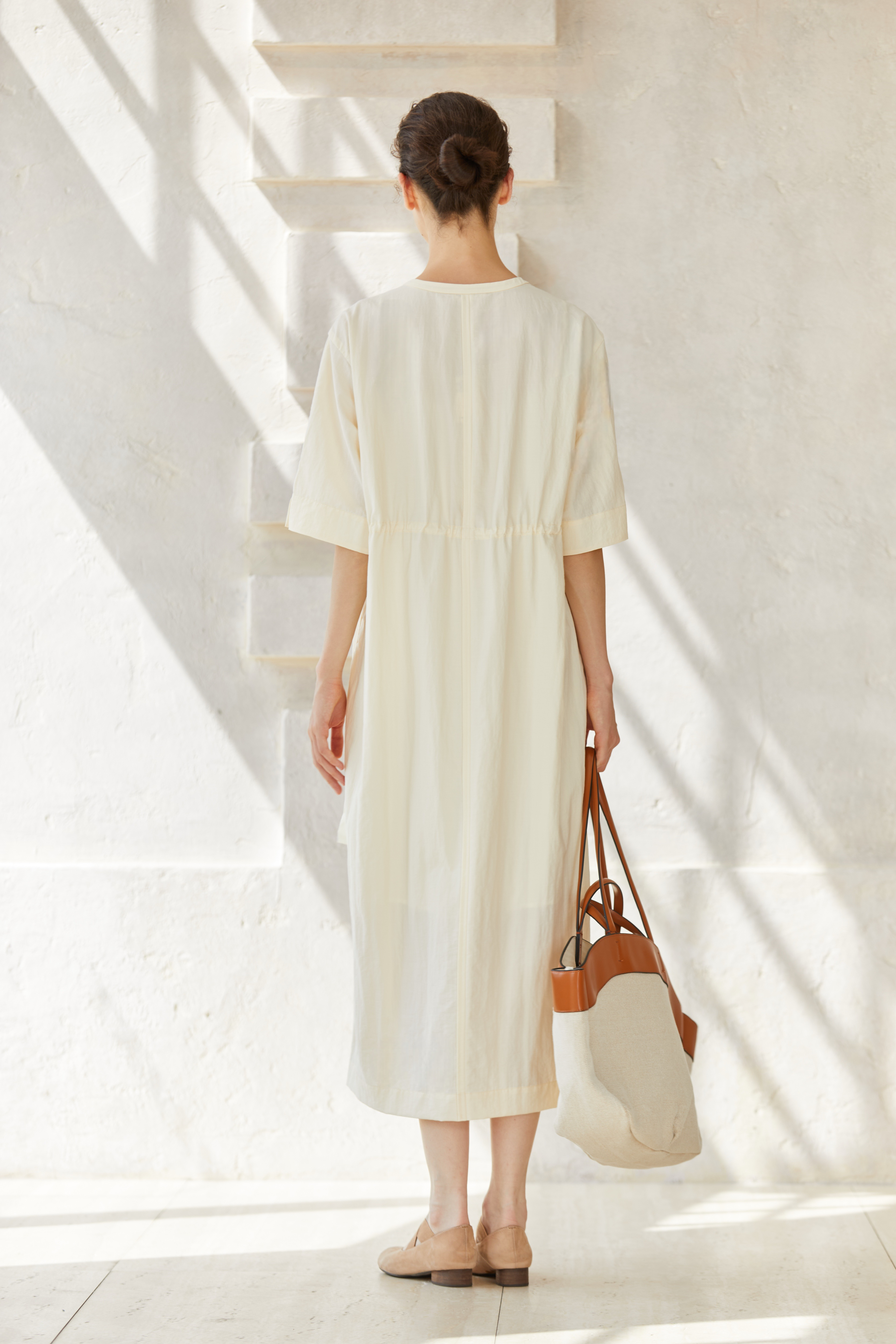 Famecoco Shirt Style Maxi Dress