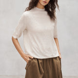 Pointelle Floral Knit Top