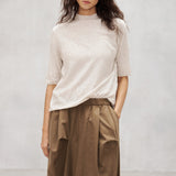 Pointelle Floral Knit Top