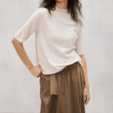 Pointelle Floral Knit Top