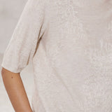 Pointelle Floral Knit Top