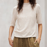 Pointelle Floral Knit Top