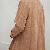 Textured Cotton Waterfall Jacket