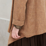 Textured Cotton Waterfall Jacket
