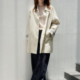 Embroidered Cuff Cotton Linen Coat