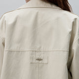 Embroidered Cuff Cotton Linen Coat