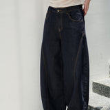 High Rise Barrel Leg Jeans