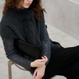 Fur-Trim Wool Vest