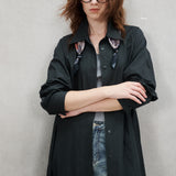 Papery Cotton Longline Trench Coat