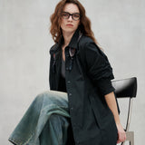 Papery Cotton Longline Trench Coat