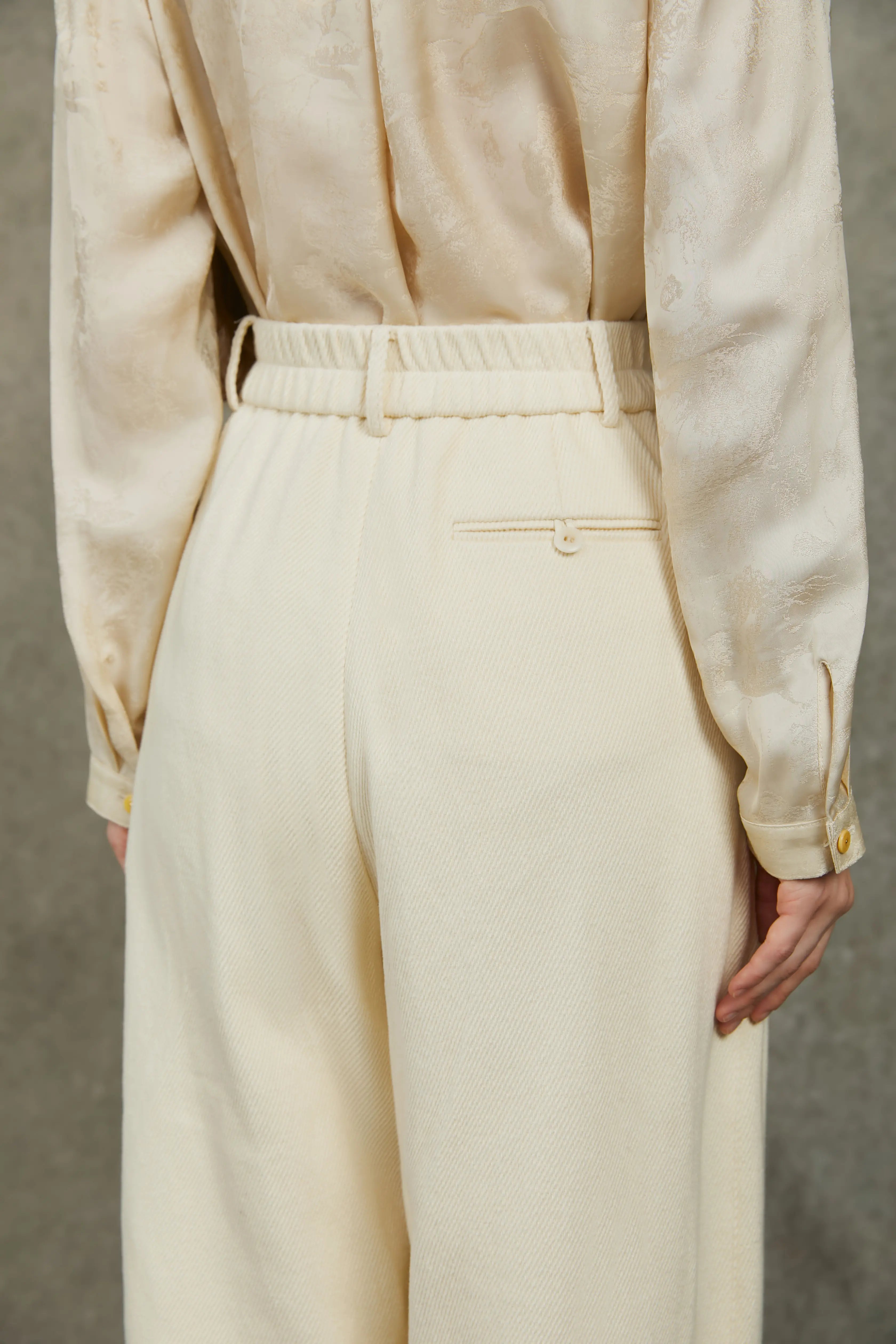 Famecoco 100% Cotton Wide-Leg Corduroy Pants