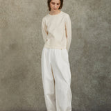 Famecoco 100% Cotton Wide-Leg Pants
