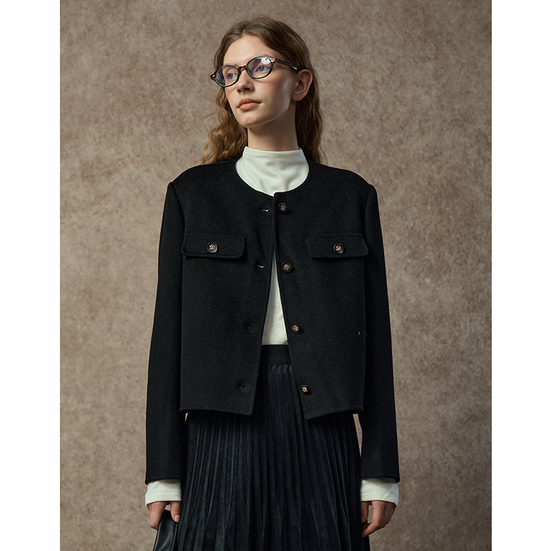 Famecoco Signature 100% Wool Cropped Jacket