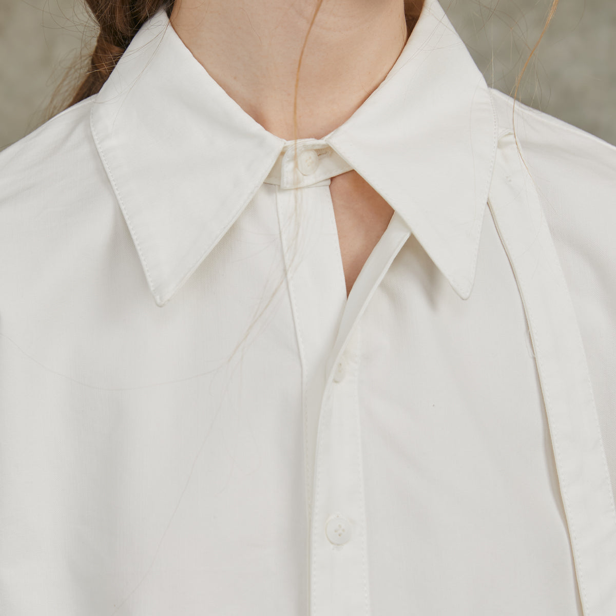 Famecoco Signature Shirt with Tie Neck Detail