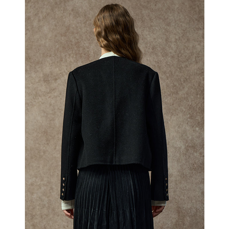 Famecoco Signature 100% Wool Cropped Jacket