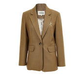 Famecoco Wool-Blend Tailored Blazer