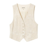 Famecoco Textured Linen-Blend Vest