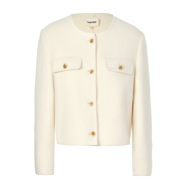 Famecoco Signature 100% Wool Cropped Jacket