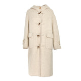 Famecoco Classic Texture Hooded Duffle Coat