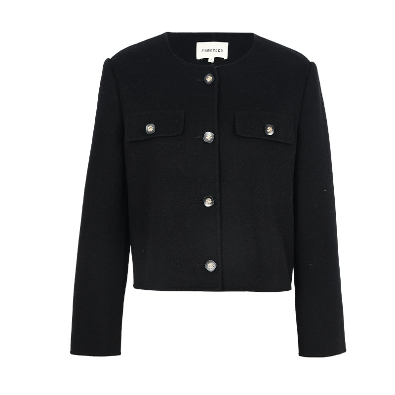 Famecoco Signature 100% Wool Cropped Jacket