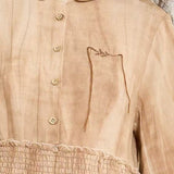 Famecoco Linen Blend Shirt Dress