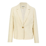 Famecoco 100% Cotton Short Blazer with Single Button