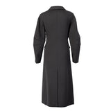 Famecoco 100% Merino Wool Tailored A-Line Belted Coat