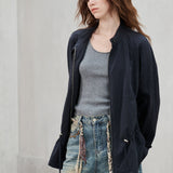 Drawcord Waist Lyocell Utility Jacket